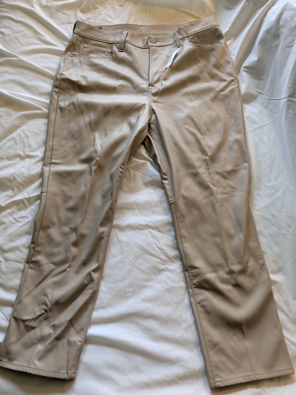 Women's Classic Beige Faux Leather - Casual Comfort